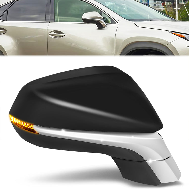 RETROVISOR MIRROR - OE STYLE - LEXUS NX200T 15-17 - LEXUS NX300H 15-17 - WITH POWER WITH HEATED WITH SIGNAL WITH MEMORY - PASSENGER SIDE - PAINT TO MATCH - BLACK