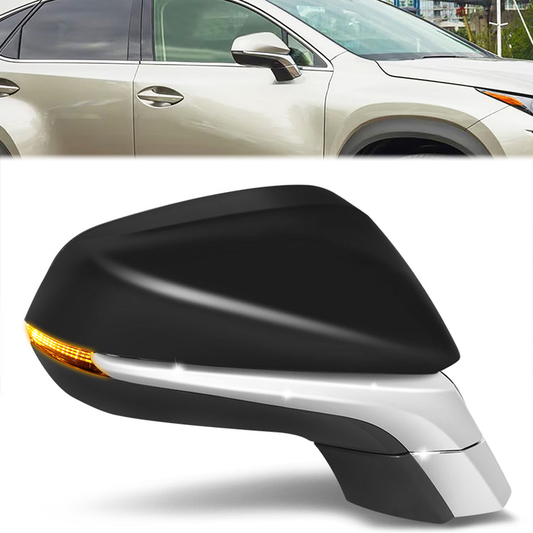 RETROVISOR MIRROR - OE STYLE - LEXUS NX200T 15-17 - LEXUS NX300H 15-17 - WITH POWER WITH HEATED WITH SIGNAL WITH MEMORY - PASSENGER SIDE - PAINT TO MATCH - BLACK