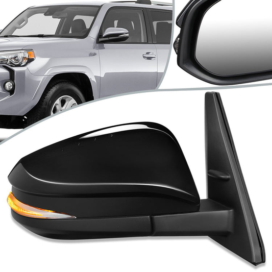 RETROVISOR MIRROR - OEM - 13-15 TOYOTA RAV4 - POWERED - HEATED - FOLDING - W/ SIGNAL LIGHT - W/ PUDDLE LIGHT - RIGHT - BLACK MATERIAL
