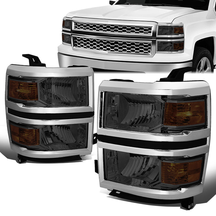 FAROS 14-15 CHEVY SILVERADO 1500 - SMOKE HOUSING / AMBER CORNER - H11 LOW BEAM / 9005 HIGH BEAM