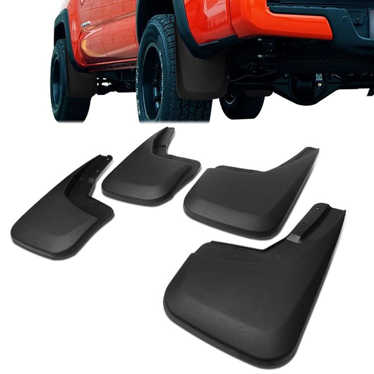 SALPICADERAS MUD GUARD FLAPS - 14-18 CHEVY SILVERADO 1500 / 15-18 CHEVY SILVERADO 2500HD, 3500HD - DOES NOT FIT DUALLY MODELS - 4PCS - MATTE BLACK