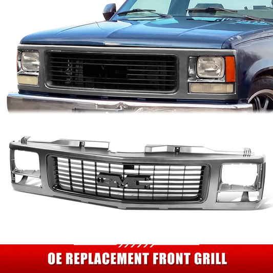 PARRILLA GRILLE - CV C10/GC '88-'93/'94-'01/ GRILLE ASS'Y 94-01/ SILVER/GRAY (GMC)/ (SEALED BEAM TYPE)//PARTS.NO,GM1200356//OEM NO,15986073