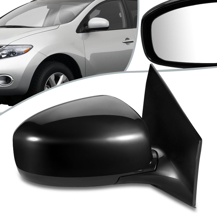 RETROVISOR MIRROR - OEM - 09-14 NISSAN MURANO - POWERED - HEATED - W/ MEMORY - FOLDING - BLACK MATERIAL - RIGHT