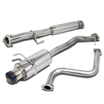 TUBERIA CATBACK CATBACK - 90-93 HONDA ACCORD - SINGLE BURNT TIP - STAINLESS STEEL