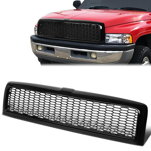 PARRILLA GRILLE - 94-01 DODGE RAM 1500 / 94-02 DODGE RAM 2500, 3500 - HONEYCOMB MESH - BLACK