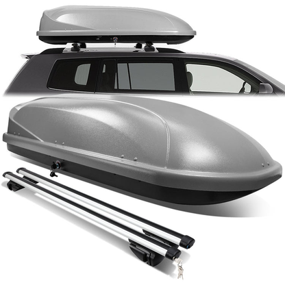 PORTAEQUIPAJE ROOF RACK CROSS BARS + CARGO ROOF BOX - 135CM - GRAY