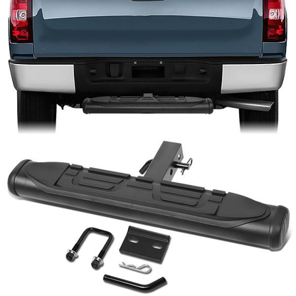 ESCALON TRASERO UNIVERSAL - 26" W X 4" OD - FITS VEHICLES WITH 2" TRAILER HITCH - BLACK