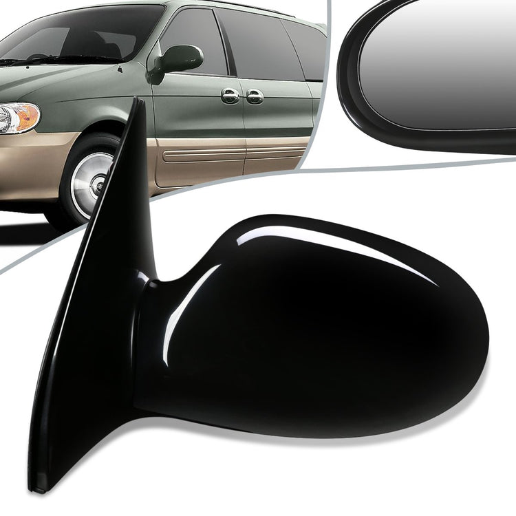 RETROVISOR MIRROR - OEM - 02-05 KIA SEDONA EX - POWERED - HEATED - PAINTABLE - BLACK - LEFT