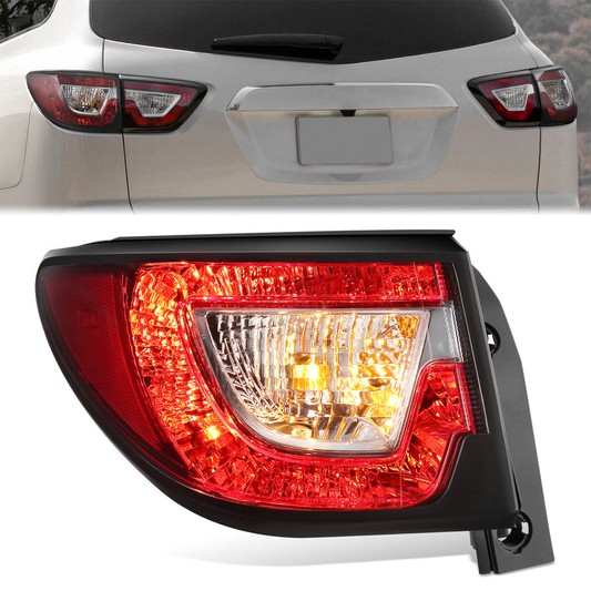 FAROS TRASEROS OE STYLE - 13-17 CHEVY TRAVERSE - OUTER - 7440 TURN SIGNAL / 7443 BRAKE / 7443 TAIL LAMP - CHROME HOUSING - LEFT