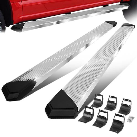 ESTRIBOS 6" - 15-20 FORD F-150 / 17-20 FORD F-250, F-350 - CREW CAB - CHROME / BLACK