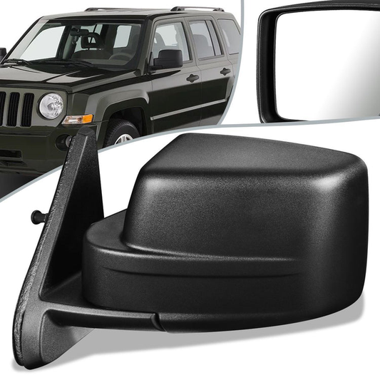 RETROVISOR MIRROR - 07-17 JEEP PATRIOT - POWERED - OEM - LEFT - TEXTURED/BLACK