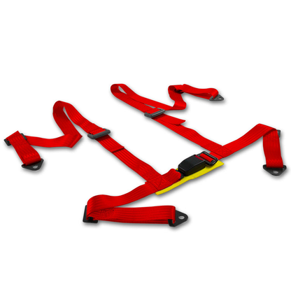 CINTURON DE SEGURIDAD 4PT - BUCKLE - RED