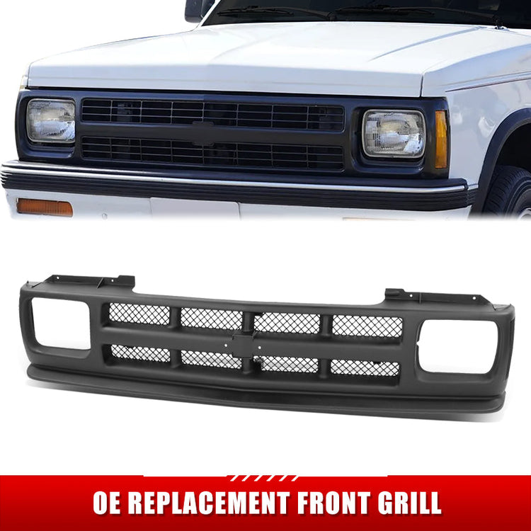 PARRILLA GRILLE - CV S10/SONOMA/JIMMY '82-'93/ GRILLE ASS'Y 91-93/ MAT-BLACK (MESH TYPE)/ (W/O ZQ9)(S10) (SEALED BEAM)//PARTS.NO,GM1200143//OEM NO,12384611
