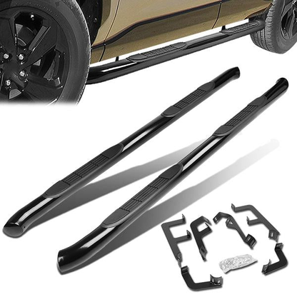 ESTRIBOS 3" - ROUND - STRAIGHT - 19-20 TOYOTA RAV4 - BLACK