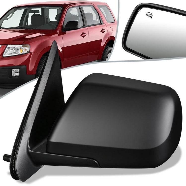 RETROVISOR MIRROR - OEM - 09-11 MAZDA TRIBUTE - POWERED - HEATED - TEXTURED - BLACK - LEFT