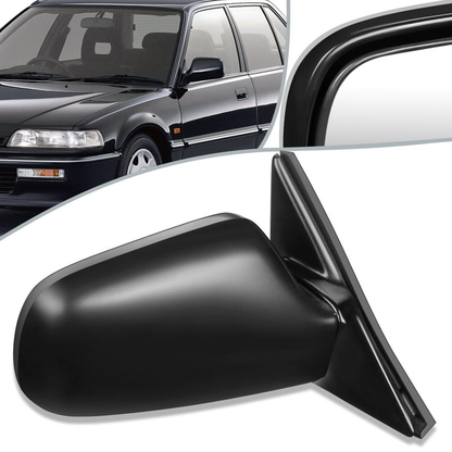 RETROVISOR MIRROR - OEM - 88-91 HONDA CIVIC 4-DR - POWERED - FLEXIBLE - BLACK MATERIAL - RIGHT