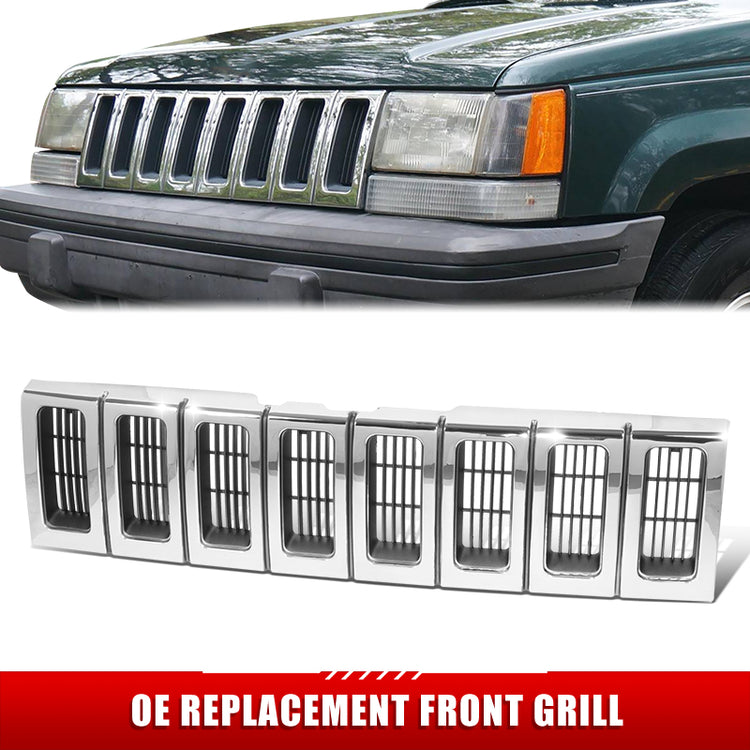 PARRILLA GRILLE - JP GRAND CHRKEE '93-'98/ GRILLE ASS'Y 93-95/ CHROME/GRAY//PARTS.NO,CH1200143//OEM NO,55034094