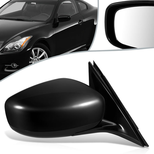 RETROVISOR MIRROR - OEM - 09-13 INFINITI G37 2/4-DR - POWERED - HEATED - FOLDING - BLACK MATERIAL - RIGHT