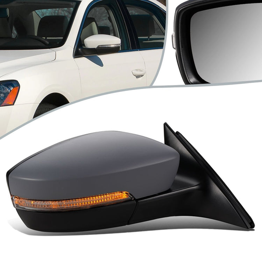 RETROVISOR MIRROR - OEM - 11-15 VOLKSWAGEN PASSAT - POWERED - W/ SIGNAL LIGHT - FOLDING - RIGHT - GRAY