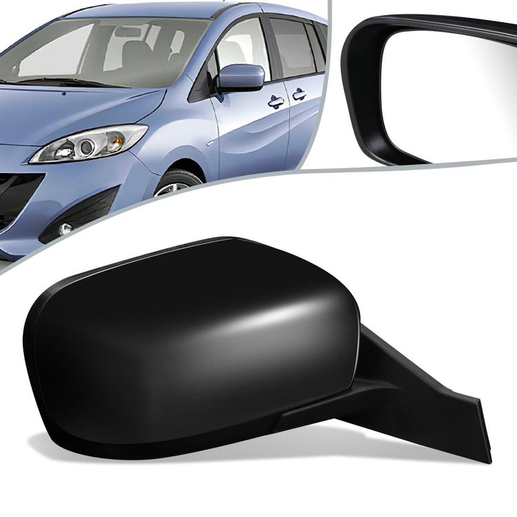 RETROVISOR MIRROR - OEM - 11-17 MAZDA 5 - POWERED - HEATED - FOLDING - BLACK MATERIAL - RIGHT