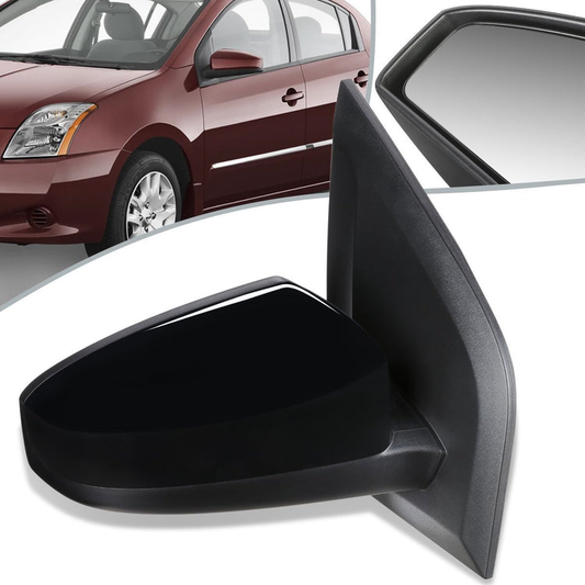 RETROVISOR MIRROR - OEM - 07-12 NISSAN SENTRA - MANUAL - PAINTABLE - BLACK - RIGHT