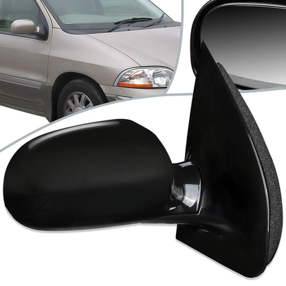 RETROVISOR MIRROR - OEM - 01-02 FORD WINDSTAR - POWERED - HEATED - PAINTABLE - BLACK - RIGHT