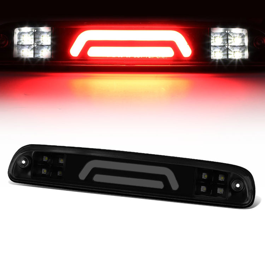 LUZ DE FRENO 93-11 FORD RANGER / 99-16 FORD F-250, F-350, F-450, F-550 SUPER DUTY / 95-03 MAZDA B2300, B3000, B4000 - 3D - LED - BLACK / SMOKE