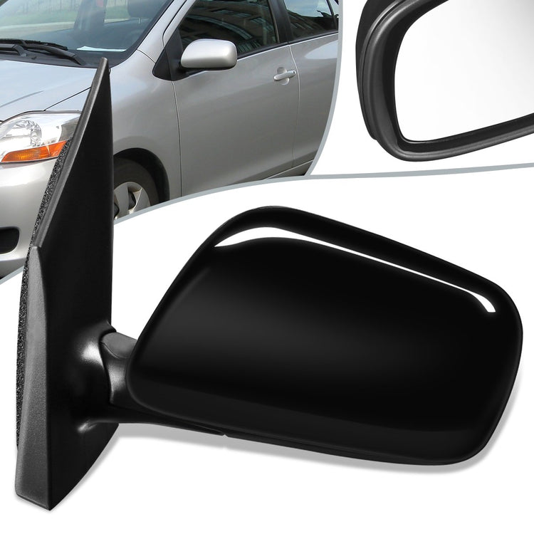 RETROVISOR MIRROR - OEM - 07-12 TOYOTA YARIS SEDAN - POWERED - TEXTURED - BLACK - LEFT