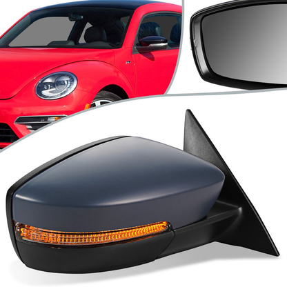 RETROVISOR MIRROR - OEM - 11+ VOLKSWAGEN BEETLE - POWERED - HEATED - W/ SIGNAL LIGHT - FOLDING - RIGHT - GRAY