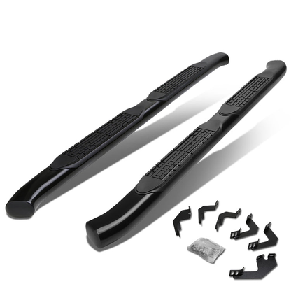 ESTRIBOS 4" - OVAL - 45 DEG - 05-15 TOYOTA TACOMA - ACCESS CAB - BLACK