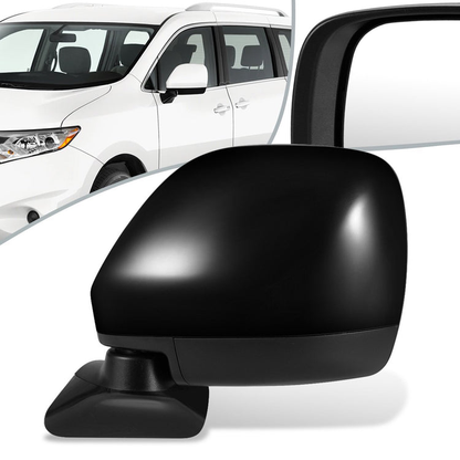 RETROVISOR MIRROR - OEM - 11-17 NISSAN QUEST - POWERED - HEATED - FOLDING - BLACK MATERIAL - LEFT