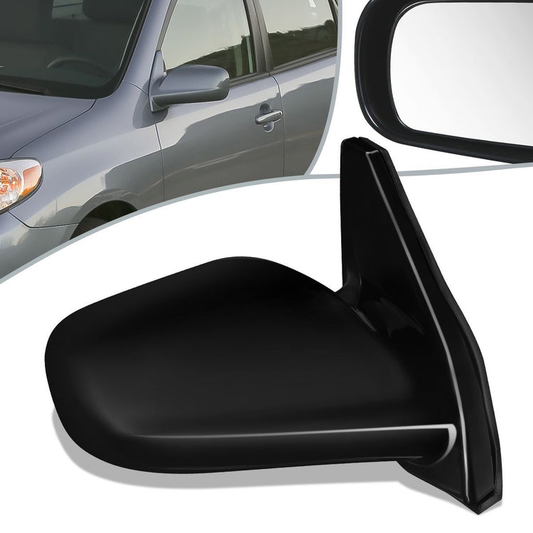 RETROVISOR MIRROR - OEM - 03-08 TOYOTA MATRIX / 03-08 PONTIAC VIBE - POWERED - PAINTABLE - BLACK - RIGHT