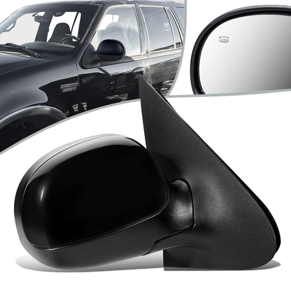 RETROVISOR MIRROR - OEM - 97-02 FORD EXPEDITION - POWERED - HEATED - FOLDING - BLACK MATERIAL - RIGHT