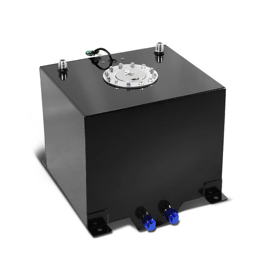TANQUE DE GASOLINA FUEL CELL - GAS TANK WITH LEVEL SENDER - 5 GALLON - ALUMINUM - POLISHED CAP - BLACK