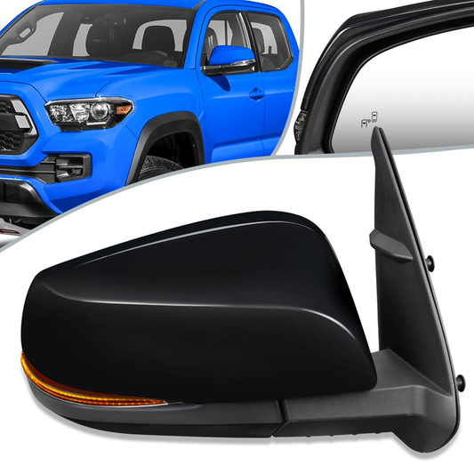 RETROVISOR MIRROR - OEM - 16-17 TOYOTA TACOMA - POWER MIRROR ADJUSTMENT - HEATED - SIGNAL LIGHT - BLIND SPOT DETECTION - FOLDING - W/O MEMORY, PUDDLE LIGHT OR ASPHERICAL GLASS - FOLDING - PAINTABLE - ONLY FITS VEHICLES W/ MATCHING FUNCTIONS AS MIRROR -