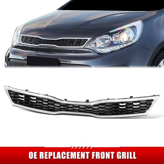 PARRILLA GRILLE - KA  RIO '12-'15/'16-'17/ GRILLE ASS'Y 16-17/ UPPER MAT-BLACK (5D)/ W/CHROME MOULDING//PARTS.NO,KI1200197//OEM NO,863501W710