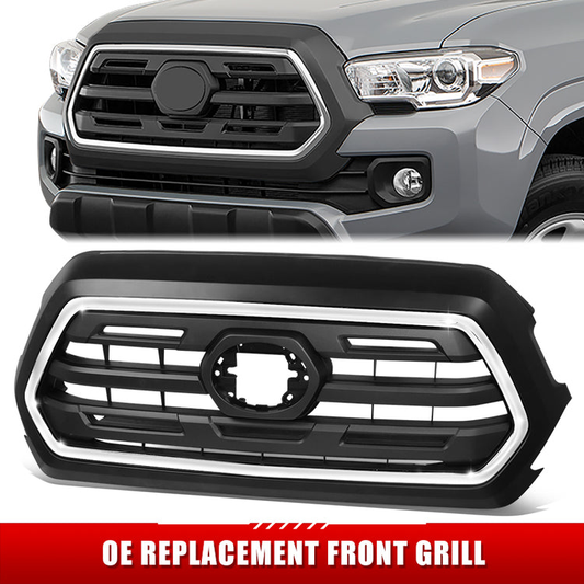 PARRILLA GRILLE - TY TACMA '16-'19/20-ON/ GRILLE ASS'Y 18-19/ MAT-BLACK/ W/CHROME FRAME (SR5)//PARTS.NO,TO1200474//OEM NO,5310104020C0