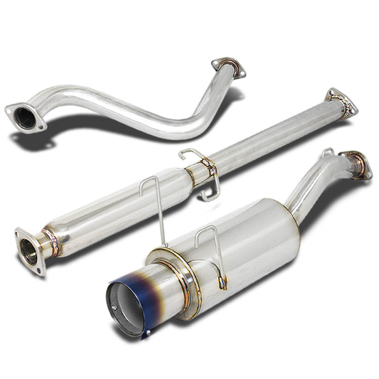 TUBERIA CATBACK CATBACK - 93-97 HONDA DEL SOL - SINGLE BURNT TIP - STAINLESS STEEL