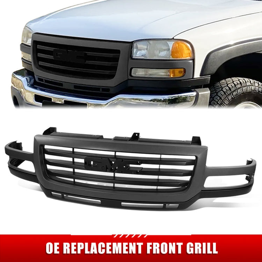PARRILLA GRILLE - GC SERRA '03-'06/ GRILLE ASS'Y/ MAT-BLACK W/GRAY MOULDING/ (2500/3500HD )//PARTS.NO,GM1200627//OEM NO,19130794