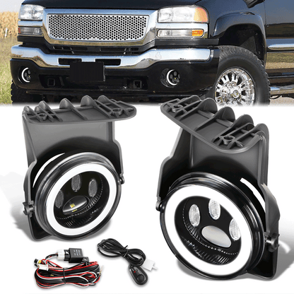 FAROS DE NIEBLA 03-07 GMC SIERRA 1500 / 03-07 GMC SIERRA 1500 HD / 03-04 GMC SIERRA 2500 / 03-07 GMC SIERRA 2500 HD / 03-07 GMC SIERRA 3500 / 2001 GMC SIERRA C3 - DOES NOT FIT ALL DENALI TRIMS. FOR 2007, FITS CLASSIC MODELS ONLY,CLEAR