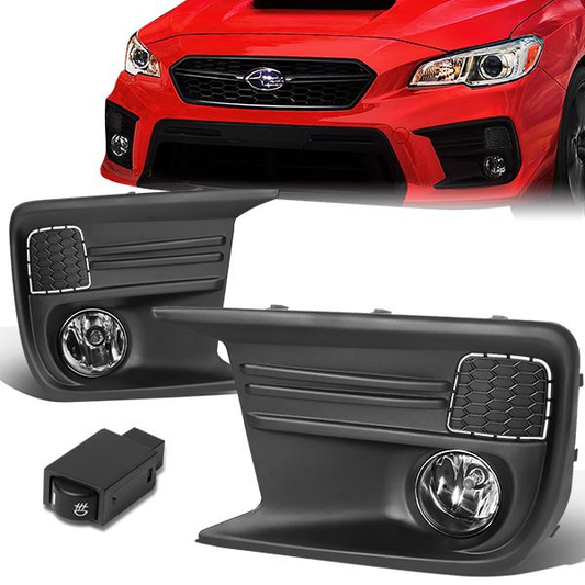 FAROS DE NIEBLA 18-19 SUBARU WRX - WITH SWITCH, BEZEL - CHROME / CLEAR