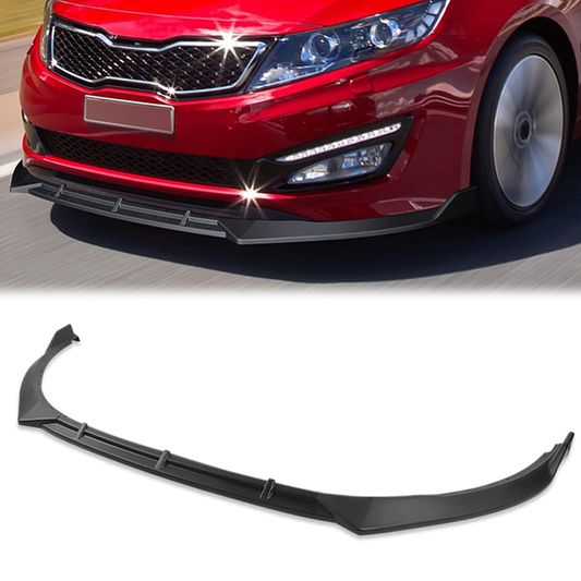 LIP FRONTAL 11-13 KIA OPTIMA -  FITS SX, HYBRID MODEL ONLY - DOES NOT FIT EX, LX MODEL - REQUIRES DRILLING BUMPER FOR INSTALLATION - 3PC - MATTE BLACK