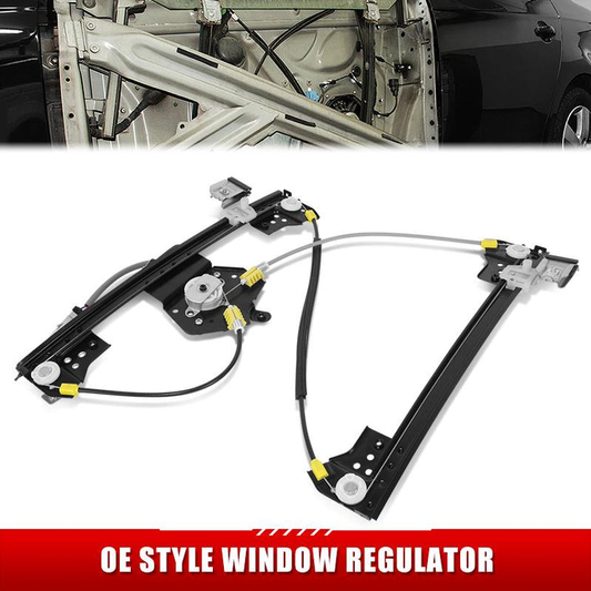 REGULADOR DE VENTANA WINDOW MOTORS & REGULATORS - CHRYSLER 300 2005-2010 / DODGE CHARGER 2006-2010 / DODGE MAGNUM 2005-2008 - EXC. ANTI-PINCH - W/ 2 WIRES - W/O ONE TOUCH UP - METALLIC - BARE STEEL / PLASTIC