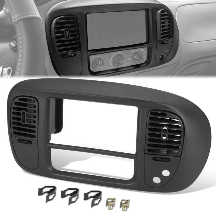 nan CENTER DASH RADIO CLIMATE BEZEL PANEL - 97-03 FORD F150 - BLACK