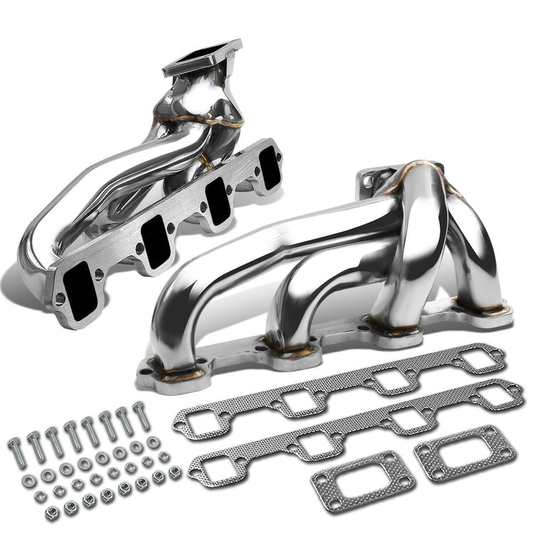 TURBO MANIFOLD TURBO MANIFOLD - SS - 87-94 FORD MUSTANG 5.0L OHV - TOP MOUNT - TWIN TURBO - T3 FLANGE - I8-5