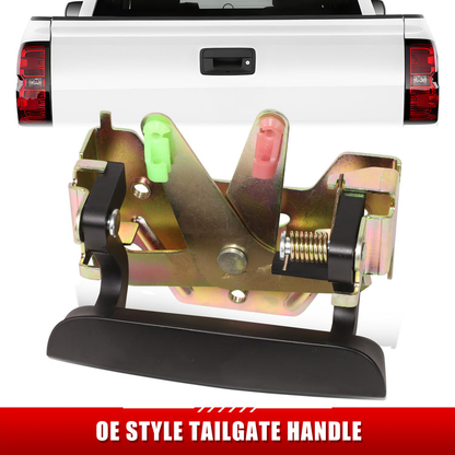 MANIJA DOOR HANDLE COVERS - DODGE DAKOTA 97-10/MITSUBISHI RAIDER 06-09/RAM DAKOTA 11 - ABS PLASTIC / STAINLESS STEEL - SMOOTH BLACK