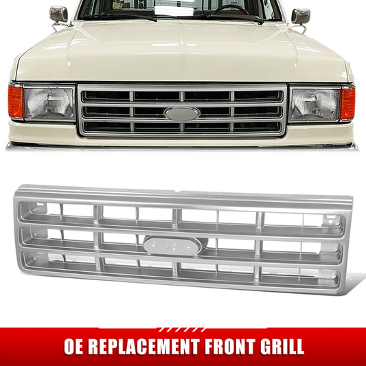 PARRILLA GRILLE - FD F150 P/U '87-'91/ GRILLE ASS'Y 89-91/ SILVER/GREY//PARTS.NO,FO1200142//OEM NO,E9TZ8200C