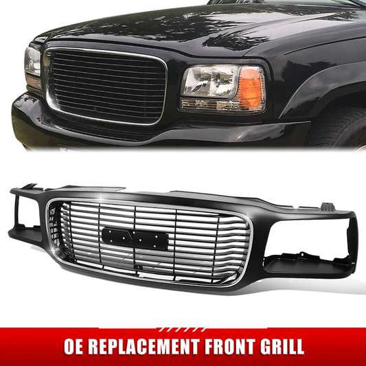 PARRILLA GRILLE - GC YUKN '89-'91/'92-'99/ GRILLE ASS'Y 99-00/ CHROME/BLACK/ (W/DANALI PKG)/ (SAME=JIMMY)//PARTS.NO,GM1200447//OEM NO,12474625