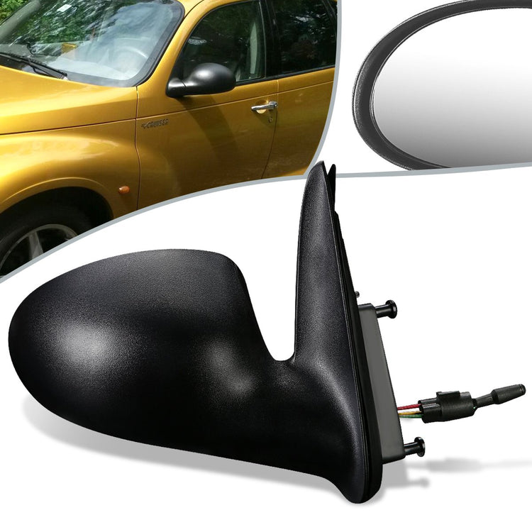 RETROVISOR MIRROR - OEM - 04-09 CHRYSLER PT CRUISER - MANUAL - TEXTURED - BLACK - RIGHT