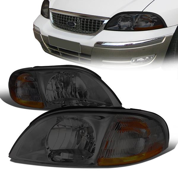 FAROS 99-03 FORD WINDSTAR - SMOKE HOUSING / AMBER CORNER - 9007 LOW BEAM / HIGH BEAM